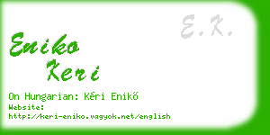 eniko keri business card