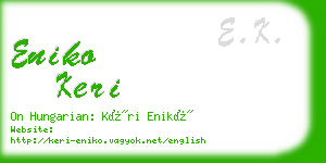 eniko keri business card